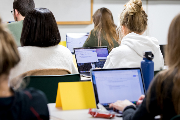 students sitting in classroom