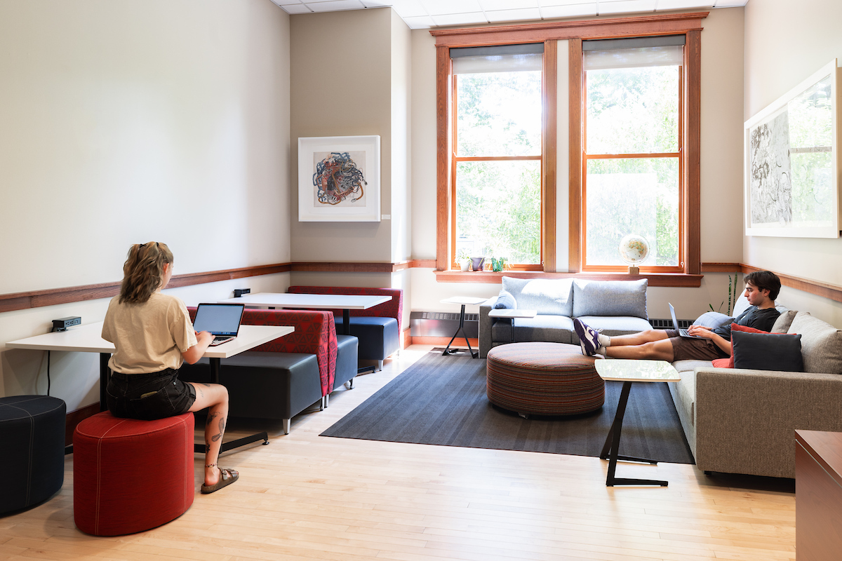 2 students studying