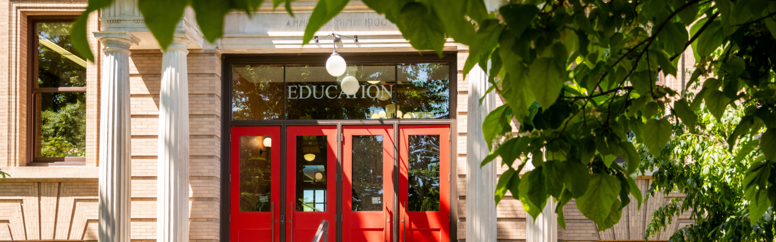 Front Red Doors of the Education Building