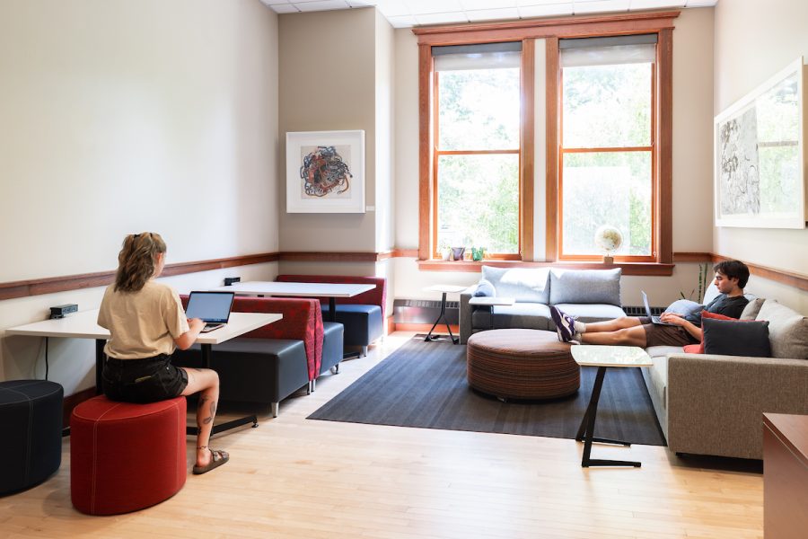 2 students studying